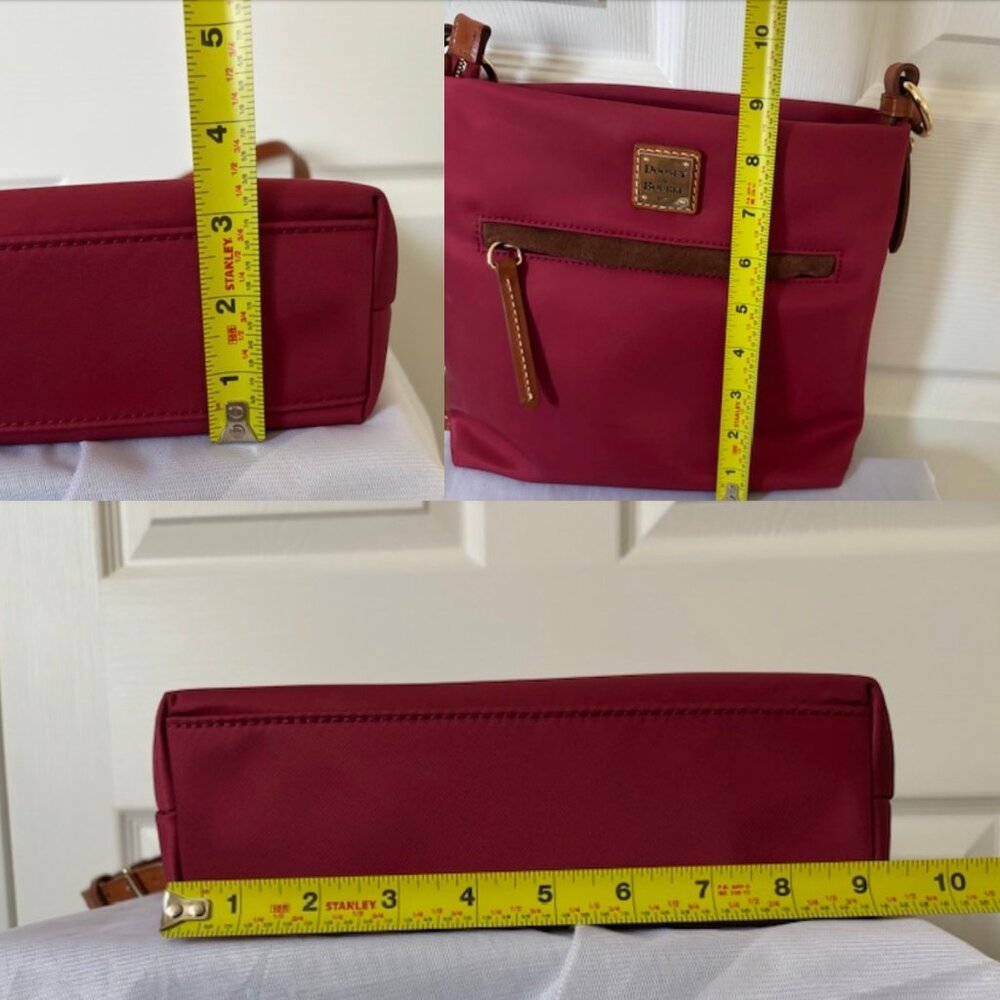 Dooney & Bourke Windham Daisy Letter Carrier Wine - Picture 13 of 16
